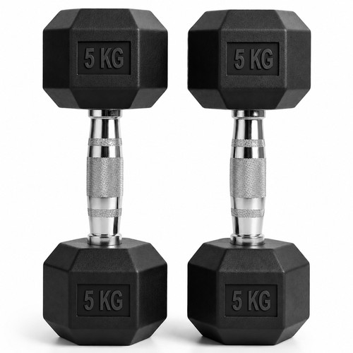 Hex dumbbells set - hex, 2.5kg-5kg