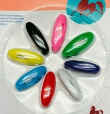 MUSLIM HIJAB SCARF SAFETY CLIP HIJAB  FASHION PINS SNAG FREE "MULTI COL" 8 Pcs