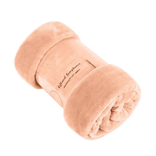 Plain mink throws faux - throws, fur