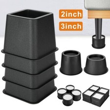 4 x Chair Bed Risers Elephant Feet Lift Furniture Extra Raisers Stands Stable
