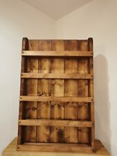 BESPOKE 5 SHELF HANDMADE WOODEN RUSTIC SPICE RACK KITCHEN STORAGE/ACCESSORIES