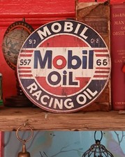 Mobil Oil Replica Sign Vintage, Man Cave/ Home Bar Gift Ideas