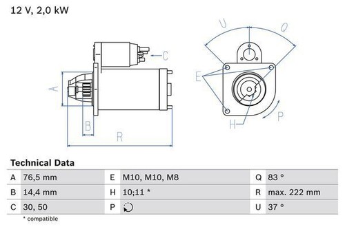 Bosch starter motor for - starter,
