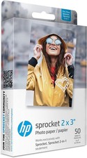 HP 2x3" Premium Zink Photo Paper (50 Sheets) Compatible with Sprocket Portable