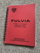 Lancia Fulvia Technical Data