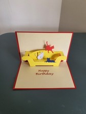 3d Popup Happy Birthday Cat