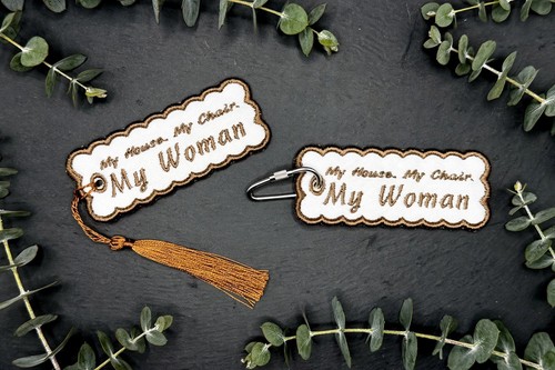 Handmade embroidered bookmark - handmade,