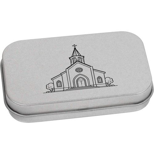 Church metal hinged tin - metal, /