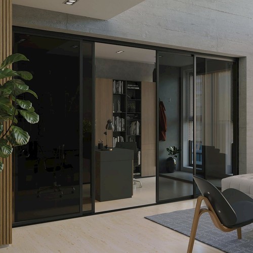 Glass room divider panel - glass, and