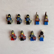 LEGO Castle Minifigure Bundle Black Falcon Crusader Lion Scale Mail Royal Knight