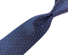 CHARVET Tie 100% Silk Blue