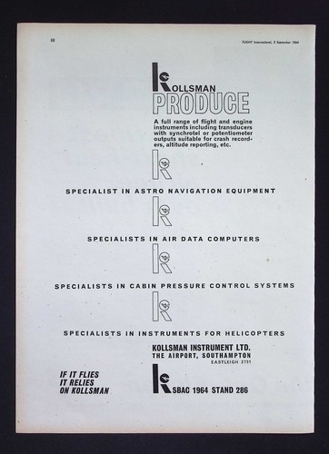 Original 1964 advert - original, kollsman