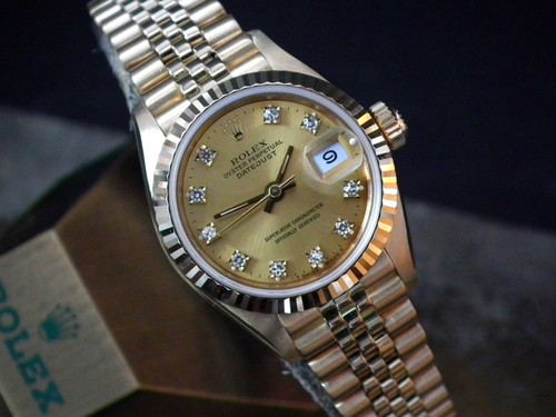 1991 18ct gold ladies rolex - ladies,
