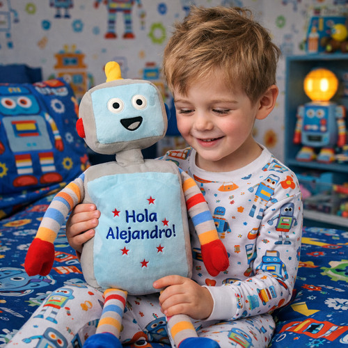 Personalised robot embroidered - robot,