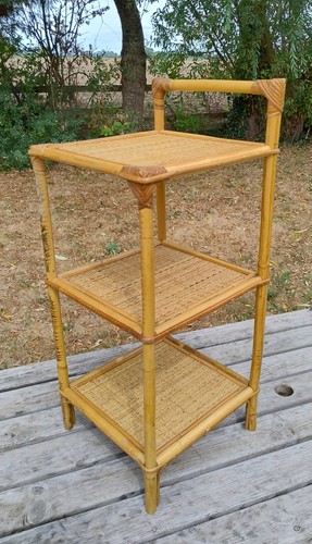 Vintage bamboo rattan - rattan, 3-tier