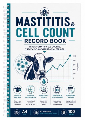 Dairy cow mastitis register - dairy,