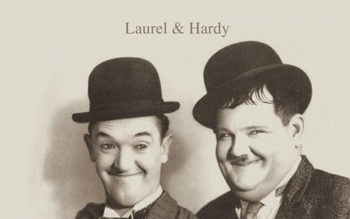 Laurel and hardy portrait - laurel,