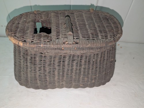 Vintage fishing creel - fishing, wicker