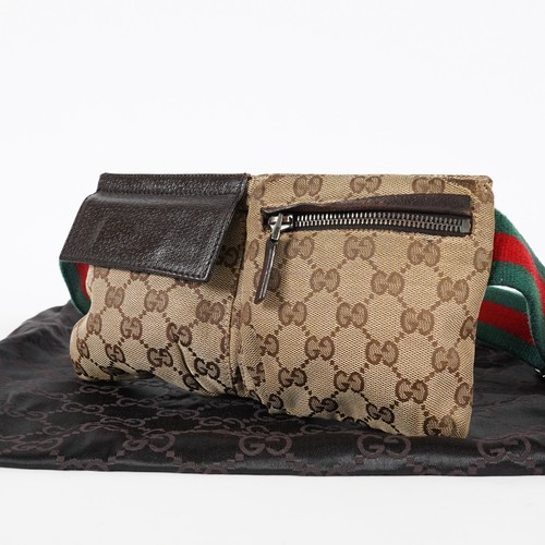 Gucci canvas belt bag - gg, beige
