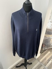 Penguin 1/4 Zip Blue Pullover Sweater Jumper Size XXXL New With Tags