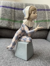LLADRO Vintage Porcelain Harlequin-C Clown Figurine Excellent Condition No Chips
