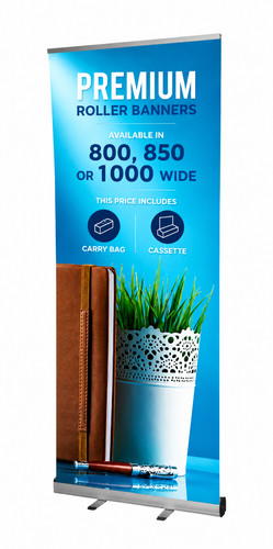 Roller banner with - roller,