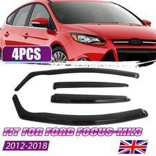 4PCS Tinted Wind Deflectors For 2012-2018 FORD FOCUS MK3 Saloon Hatchback 5-Door