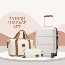 3pcs abs suitcase set hard - abs+pc,