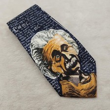 Albert Einstein Tie Blue