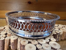 Silver Plated & Wood Base Wine