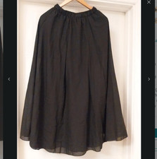 Long black chiffon cotton