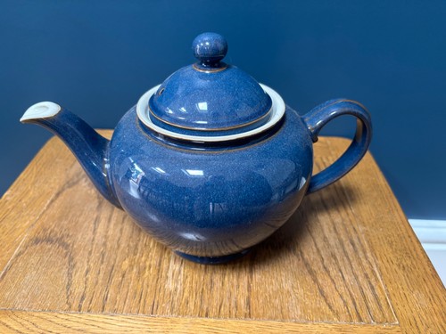 Denby boston blue teapot - blue, with