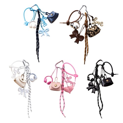 Braided rope bag charm - braided,