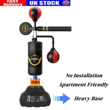 Freestanding Punching Bag w/Reflex Bar&Adjustable Speedball-No Install Needed