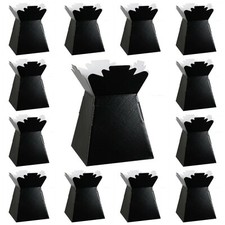 BLACK Living Vases Florist Bouquet Box Flower Plant Aqua Sweet Boxes Gift UK