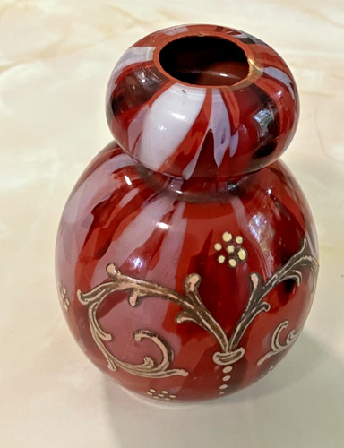 Vintage bohemia enameled red - vintage,