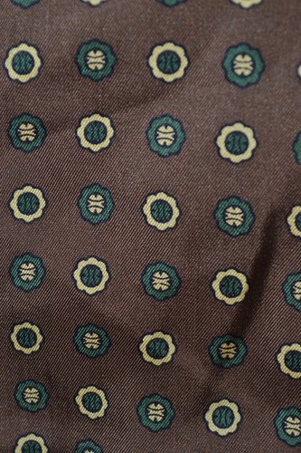 Brown silk ascot cravat - brown, /
