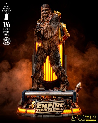 Chewbacca sw3d printed 16k - 3d,