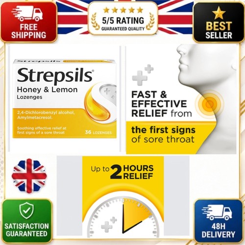 Strepsils honey lemon lozenges - lemon,
