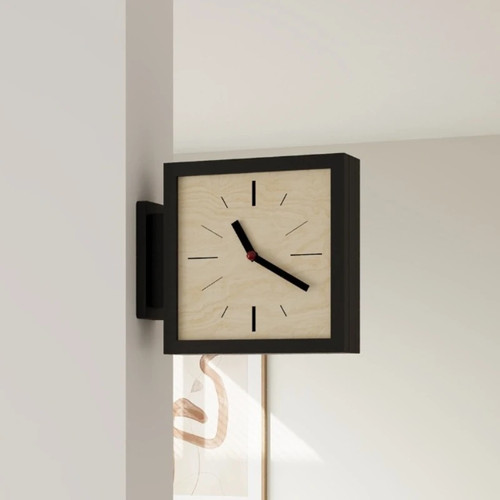 Double sided wall - clock, retro
