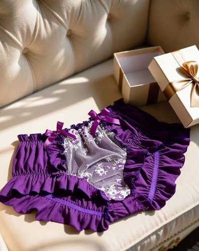 Satin frilly knickers - 💜,