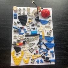 Bundle Of Space Lego Spare Parts 1970s 1980 Grey White Black Blue translucent 