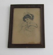 Antique Framed Pencil Drawing