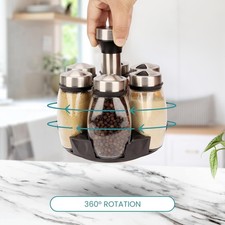 Spice Rack Organiser  6 Glass