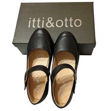itti & otto Women's Vintage Block Heal Leather Shoes, EU35, UK 2.5, NEW!