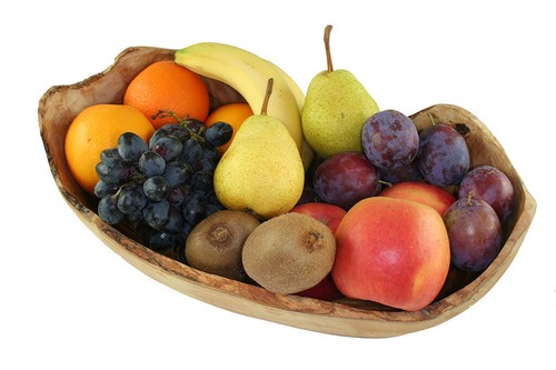 Olive wood fruit bowl - fruit,