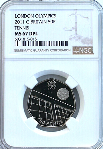 2011 50p olympics - tennis, ms67