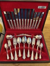 Oneida Hampton Court design 45 piece Sheffield stainless steel cutlery set
