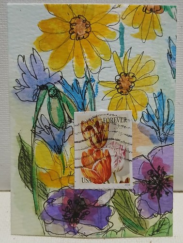 Postal whimsy wildflower - postal,