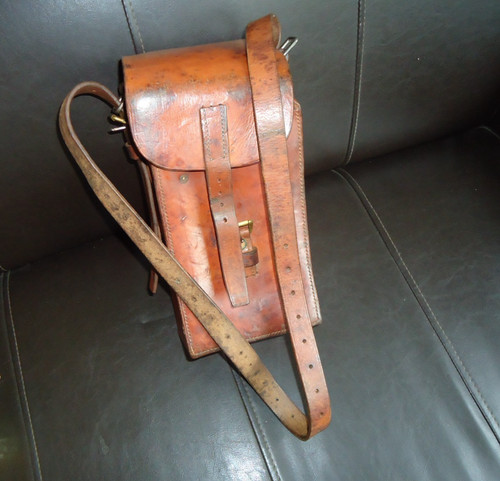 Original leather bren - gun, /